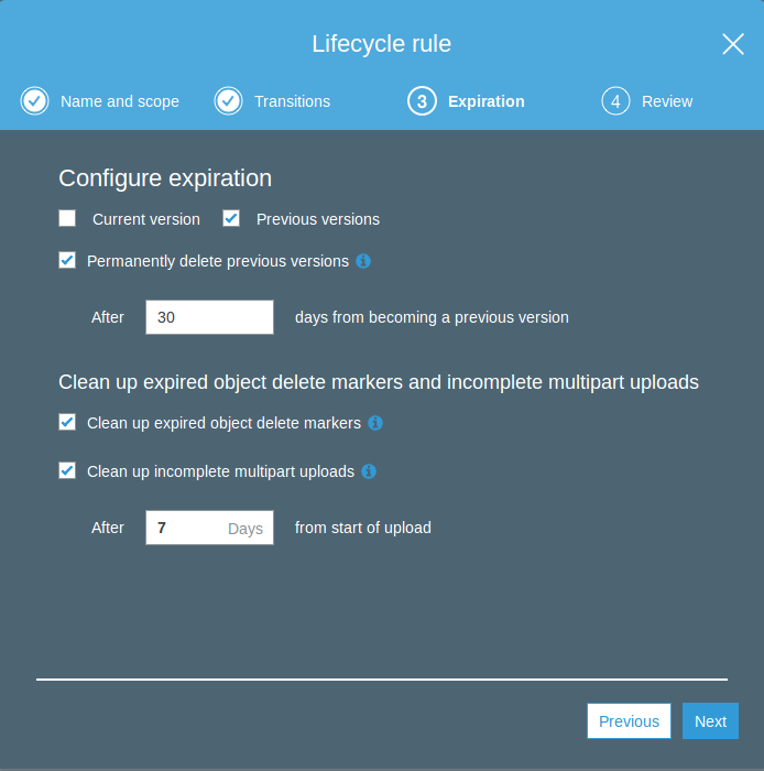 S3 Lifecycle policy expires