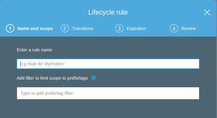 S3 Lifecycle policy name